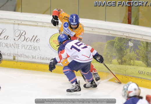 2015-04-12 Torneo di Pinzolo 5 Asiago-Hockey Milano Rossoblu U12 (8-0)